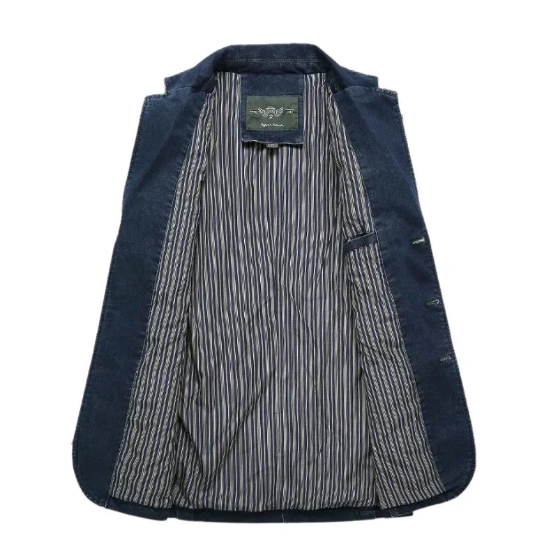 Ervin | heren blazer van denimkatoen