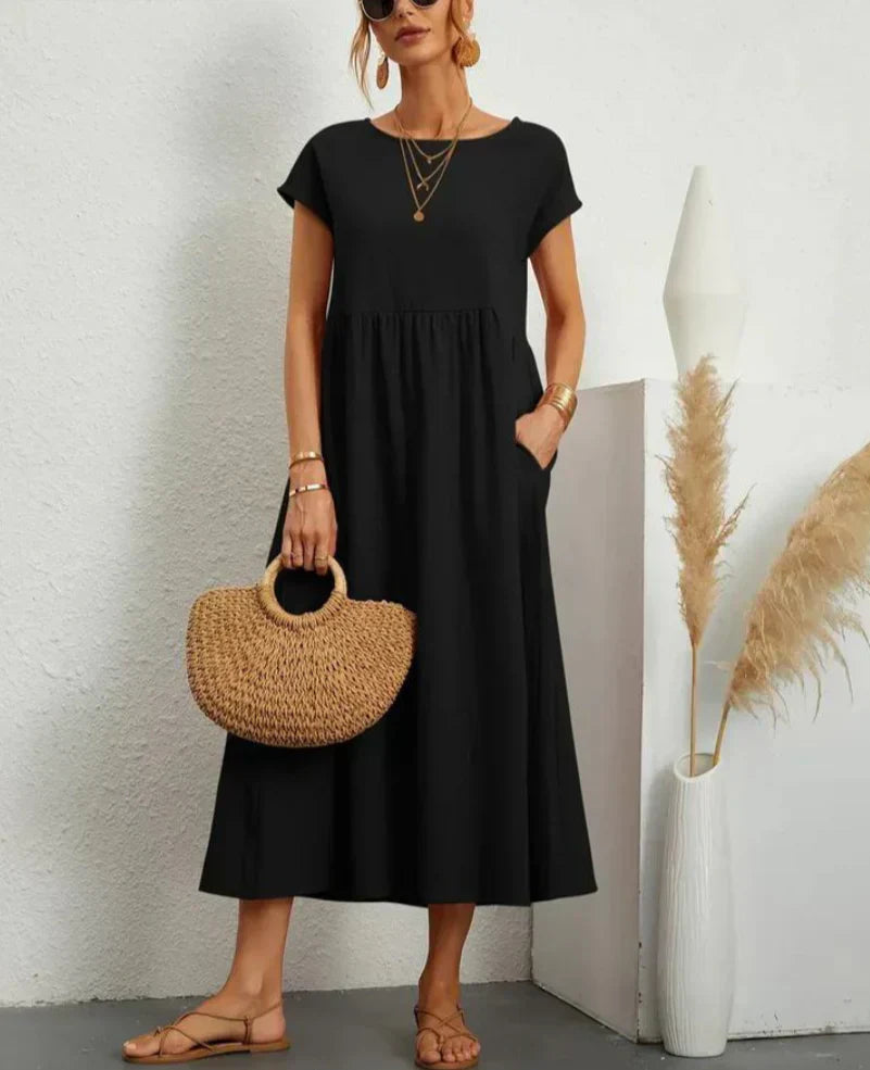 Ruby | elegante basic katoenen jurk