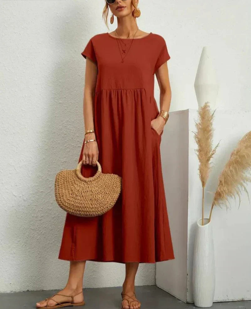 Ruby | elegante basic katoenen jurk