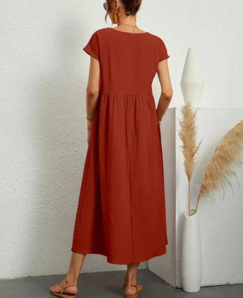 Ruby | elegante basic katoenen jurk