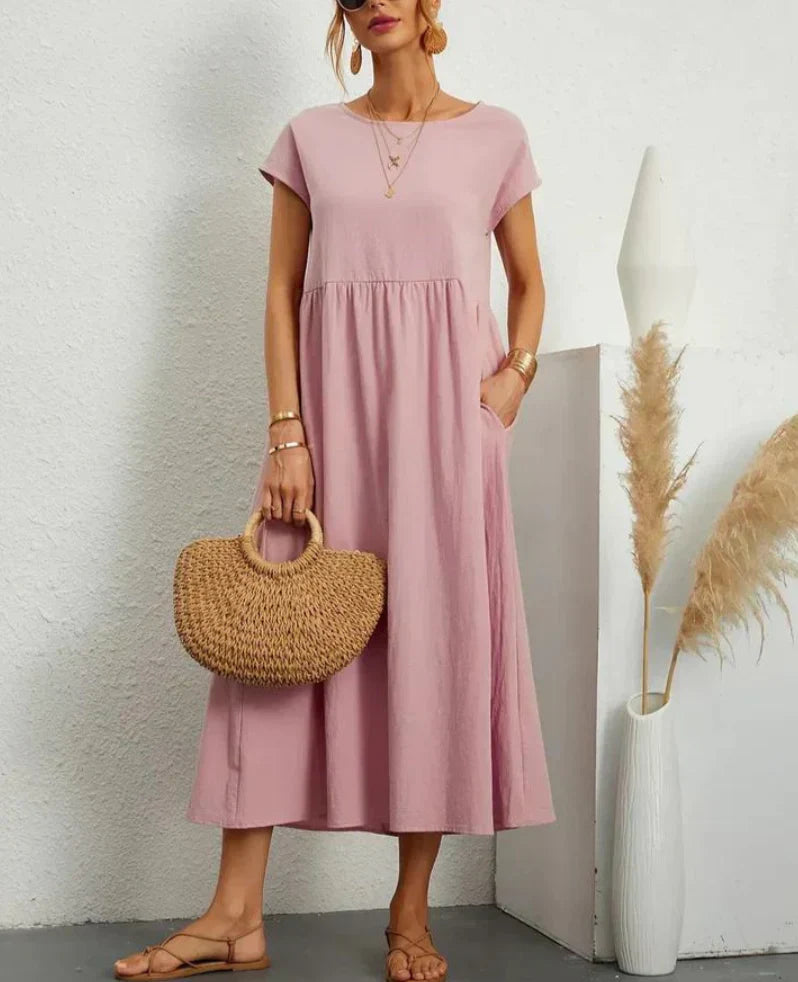 Ruby | elegante basic katoenen jurk