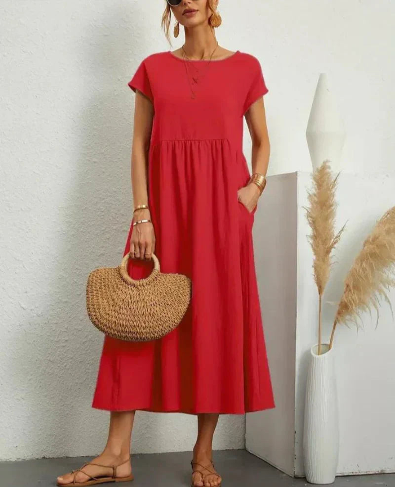 Ruby | elegante basic katoenen jurk
