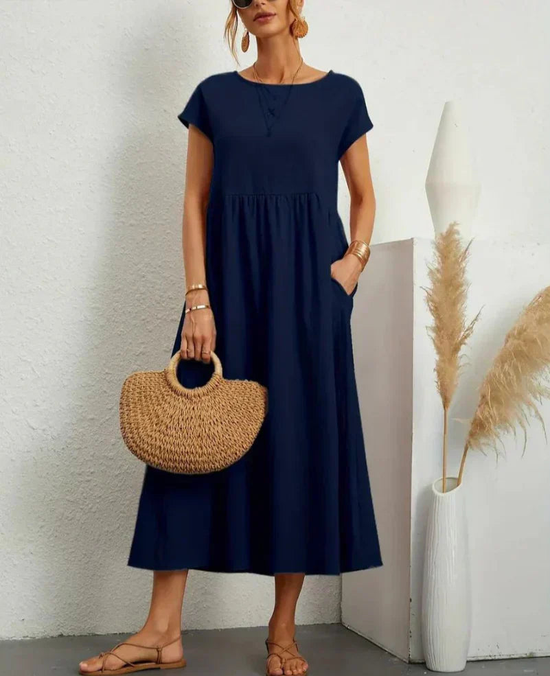 Ruby | elegante basic katoenen jurk