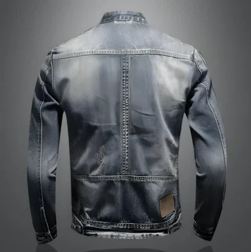 Benjamin - denim herenjack met rits