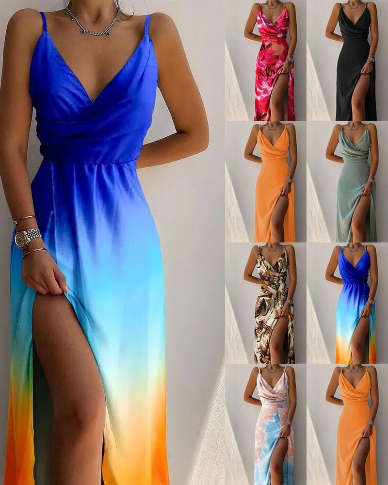 Flouny - maxi-jurk met tropisch patroon