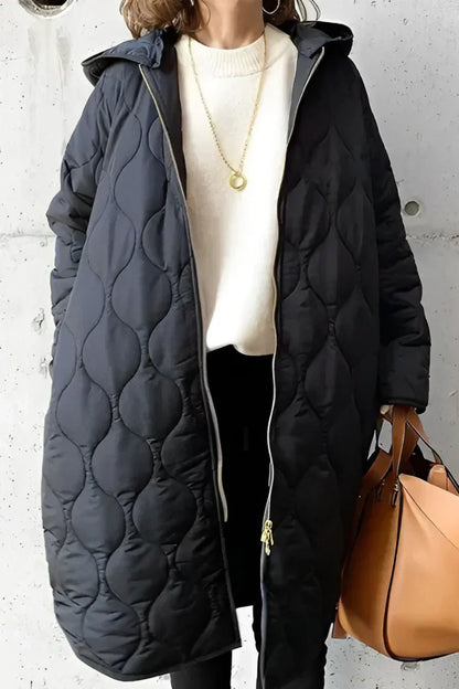 Danielle - parka met patroon en capuchon