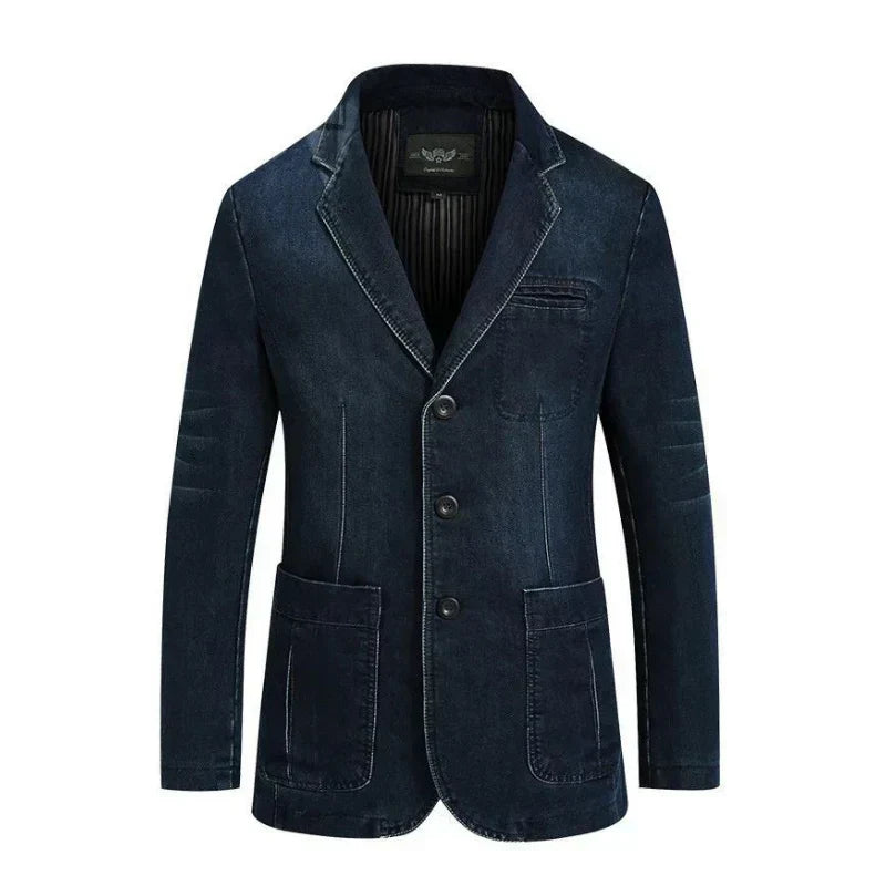 Ervin | heren blazer van denimkatoen