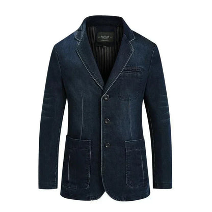 Ervin | heren blazer van denimkatoen