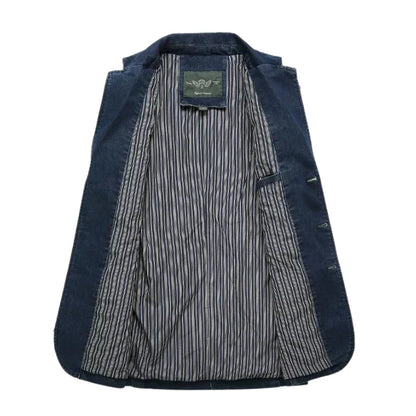 Ervin | heren blazer van denimkatoen