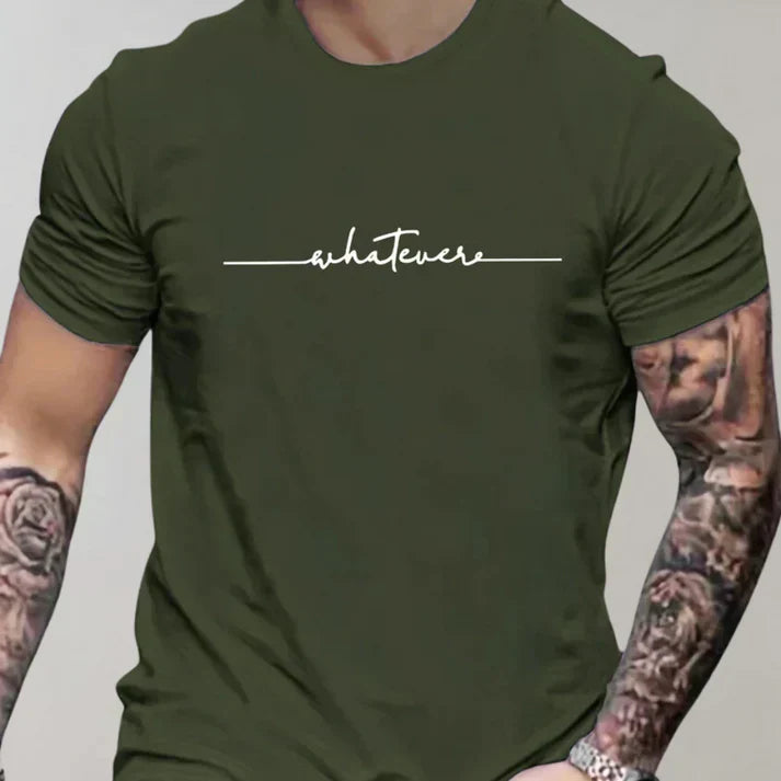 Casual heren-t-shirt met ronde hals