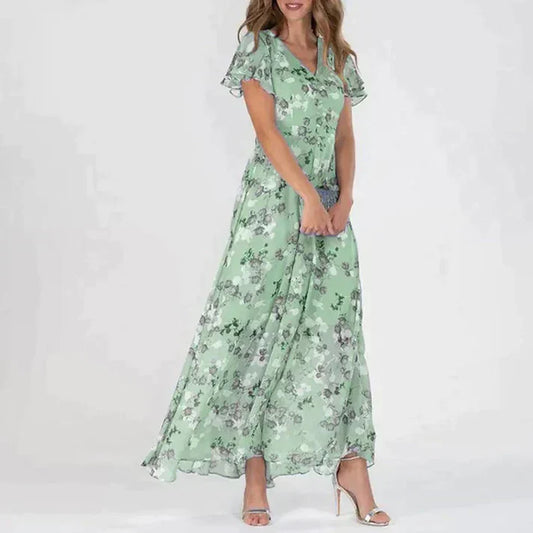 Aurora | Romantische Bloemen Maxi-Jurk