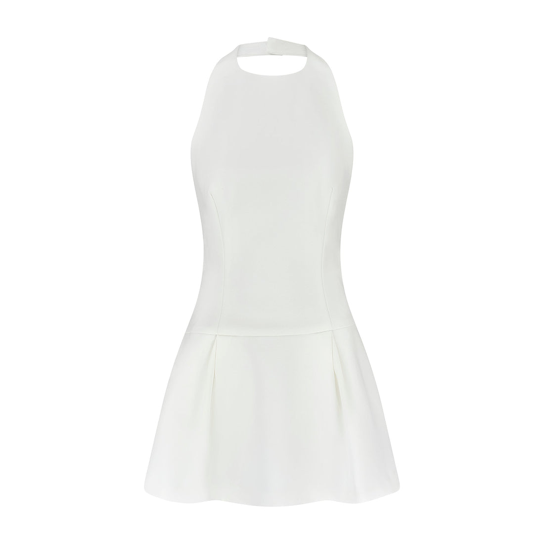 Sasha | de ultieme muze witte mini-jurk met verlaagde zoom