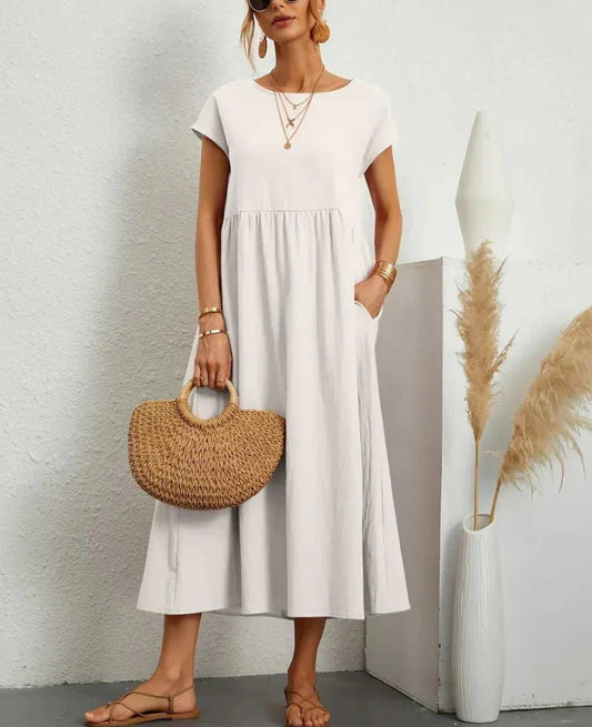 Ruby | elegante basic katoenen jurk