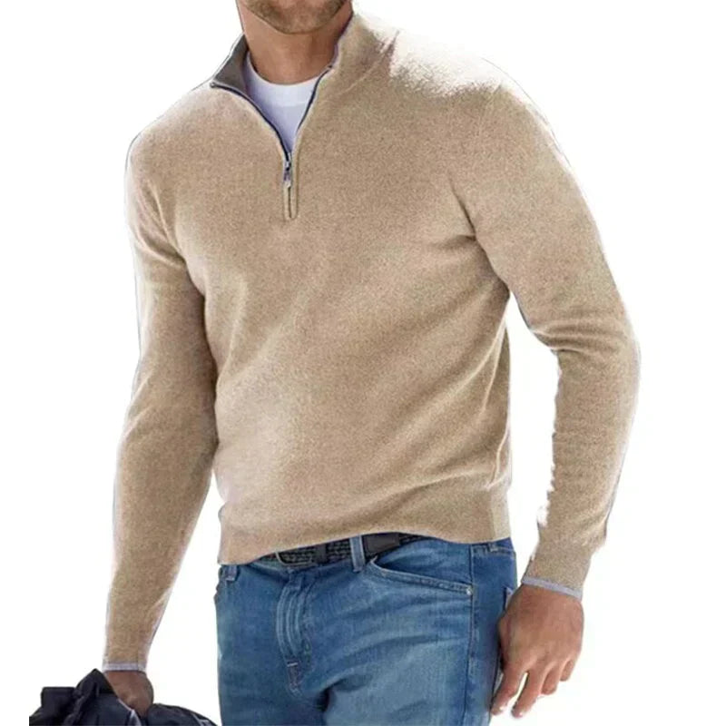 Tom polo - stijlvolle pullover met rits voor heren (Italiaans ontwerp)