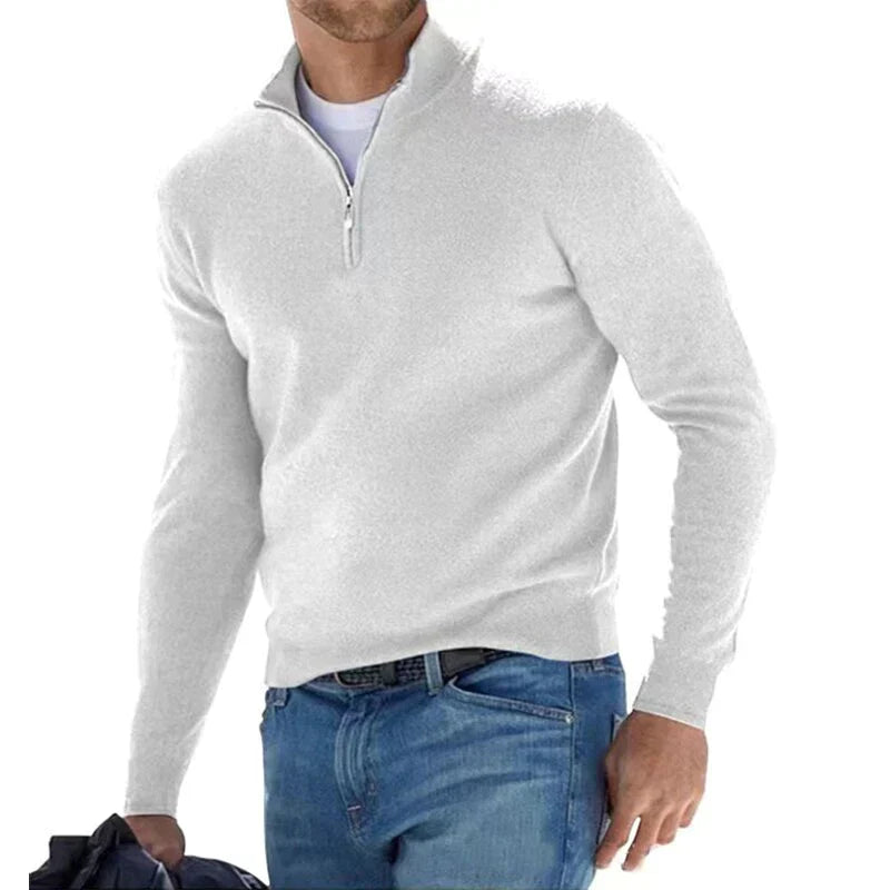 Tom polo - stijlvolle pullover met rits voor heren (Italiaans ontwerp)
