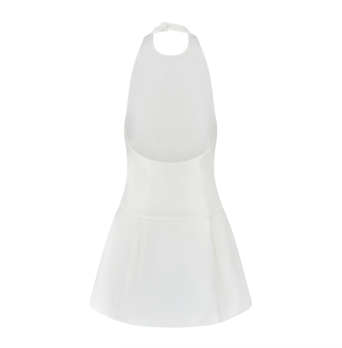 Sasha | de ultieme muze witte mini-jurk met verlaagde zoom
