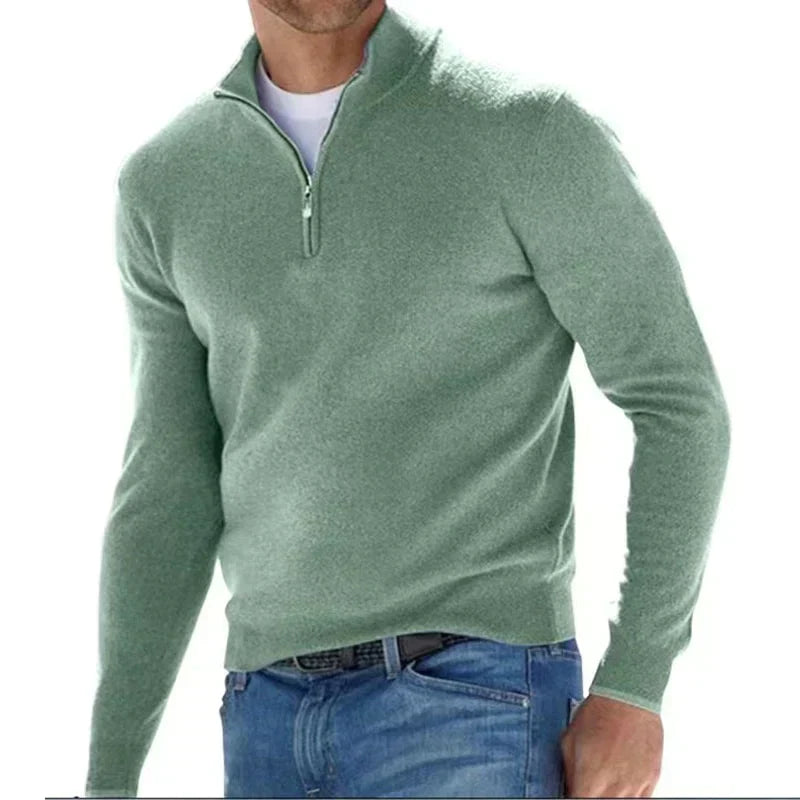 Tom polo - stijlvolle pullover met rits voor heren (Italiaans ontwerp)