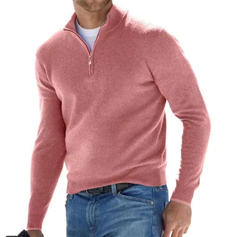 Tom polo - stijlvolle pullover met rits voor heren (Italiaans ontwerp)