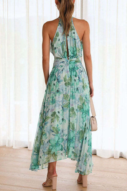Lilia | Elegante Geplooide Bloemenjurk