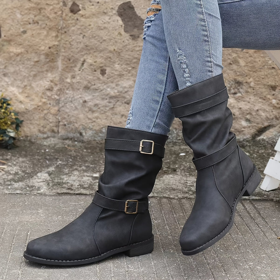 Kasha - vintage western enkellaarzen met gespriem voor dames