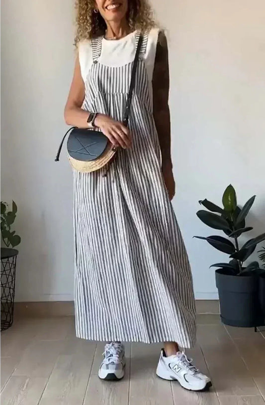 Alice | casual overall jurk met strepen